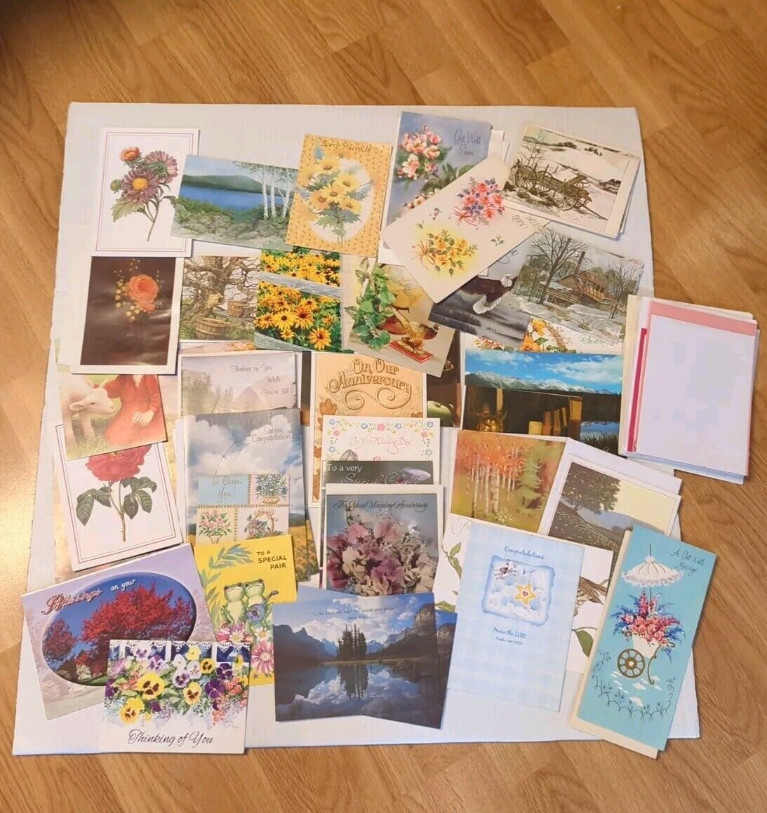 Vintage Greeting Card Lot Unused Envelopes 50 Cards Assorted Envelopes