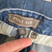 Point sur womens 28 wide leg crop blue medium wash denim jeans faux front pocket