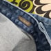 Point sur womens 28 wide leg crop blue medium wash denim jeans faux front pocket