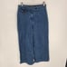 Point sur womens 28 wide leg crop blue medium wash denim jeans faux front pocket