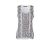 NEW Roberto Cavalli Grey Snake Printed Knit Scoop Neck Silk Blouse Top S 4