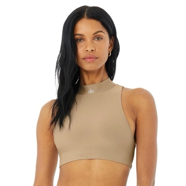 NWOT Alo Airlift Fuse Bra Tank - Gravel (Size Small)