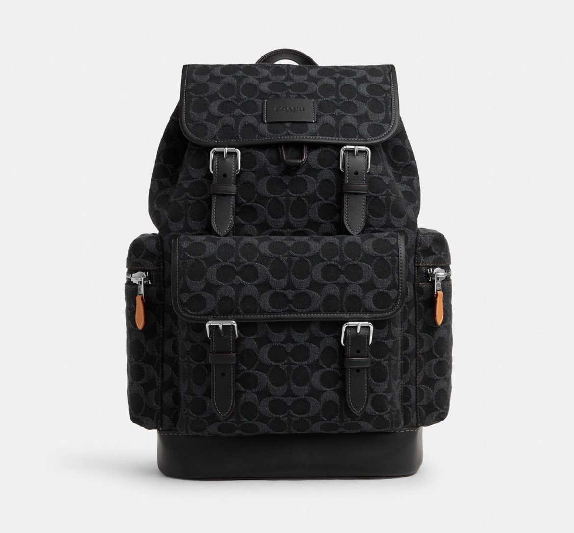 nwt coach men's Sprint Backpack In Signature Denim