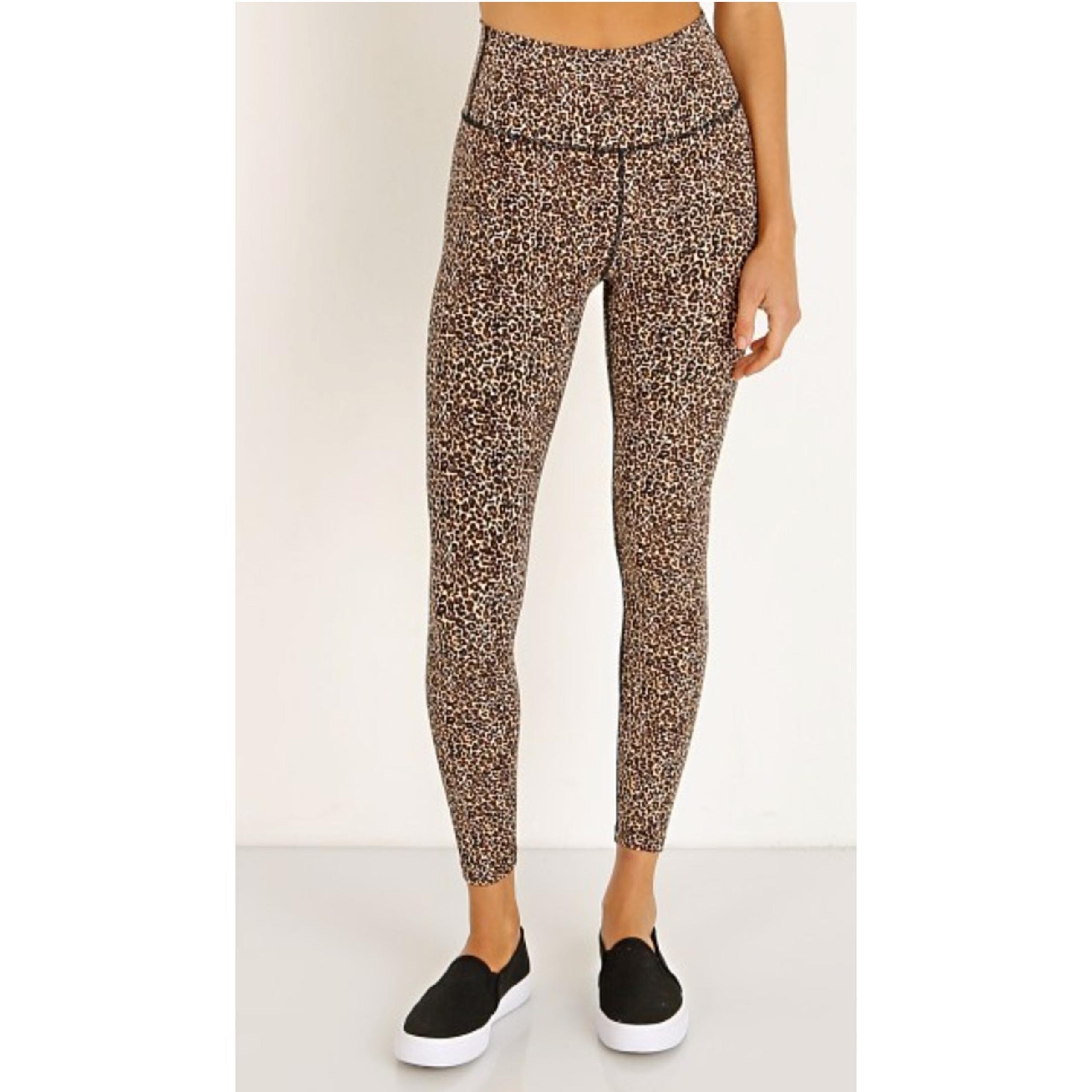 Varley Womens Luna Legging Mid Rise Size S Classic Leopard Activewear Loungewear