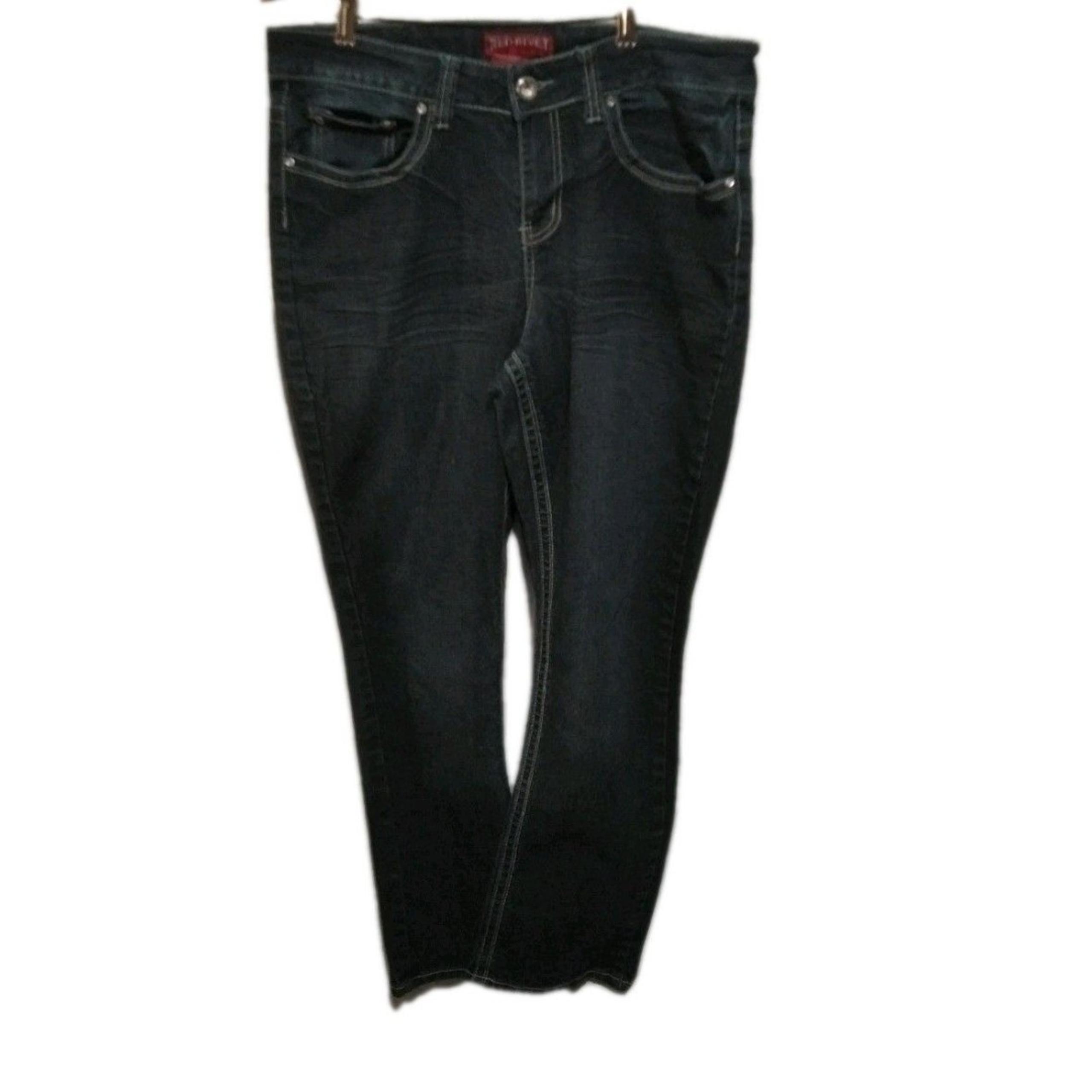 Red Rivet Jeans Woman Size 16 W  With Bling On Pockets  See Pics
