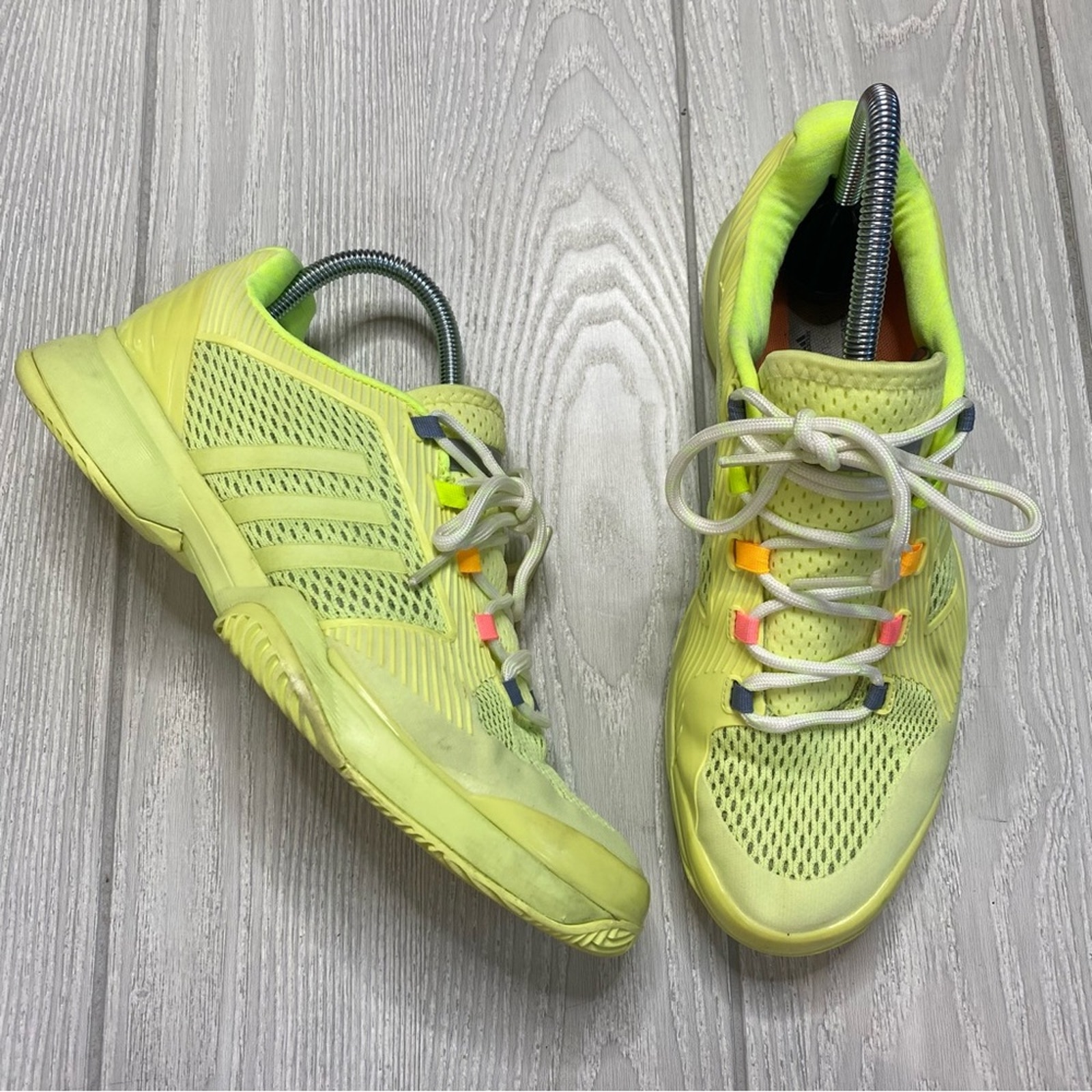 STELLA MCCARTNEY x ADIDAS BARRICADE YELLOW GLOW IN THE DARK SNEAKERS SIZE 9