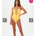 NWOT Trina Turk Joplin Petal Cut One Piece Swimsuit Daisy Yellow 8
