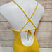 NWOT Trina Turk Joplin Petal Cut One Piece Swimsuit Daisy Yellow 8