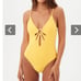 NWOT Trina Turk Joplin Petal Cut One Piece Swimsuit Daisy Yellow 8