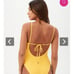 NWOT Trina Turk Joplin Petal Cut One Piece Swimsuit Daisy Yellow 8