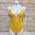 NWOT Trina Turk Joplin Petal Cut One Piece Swimsuit Daisy Yellow 8
