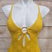 NWOT Trina Turk Joplin Petal Cut One Piece Swimsuit Daisy Yellow 8