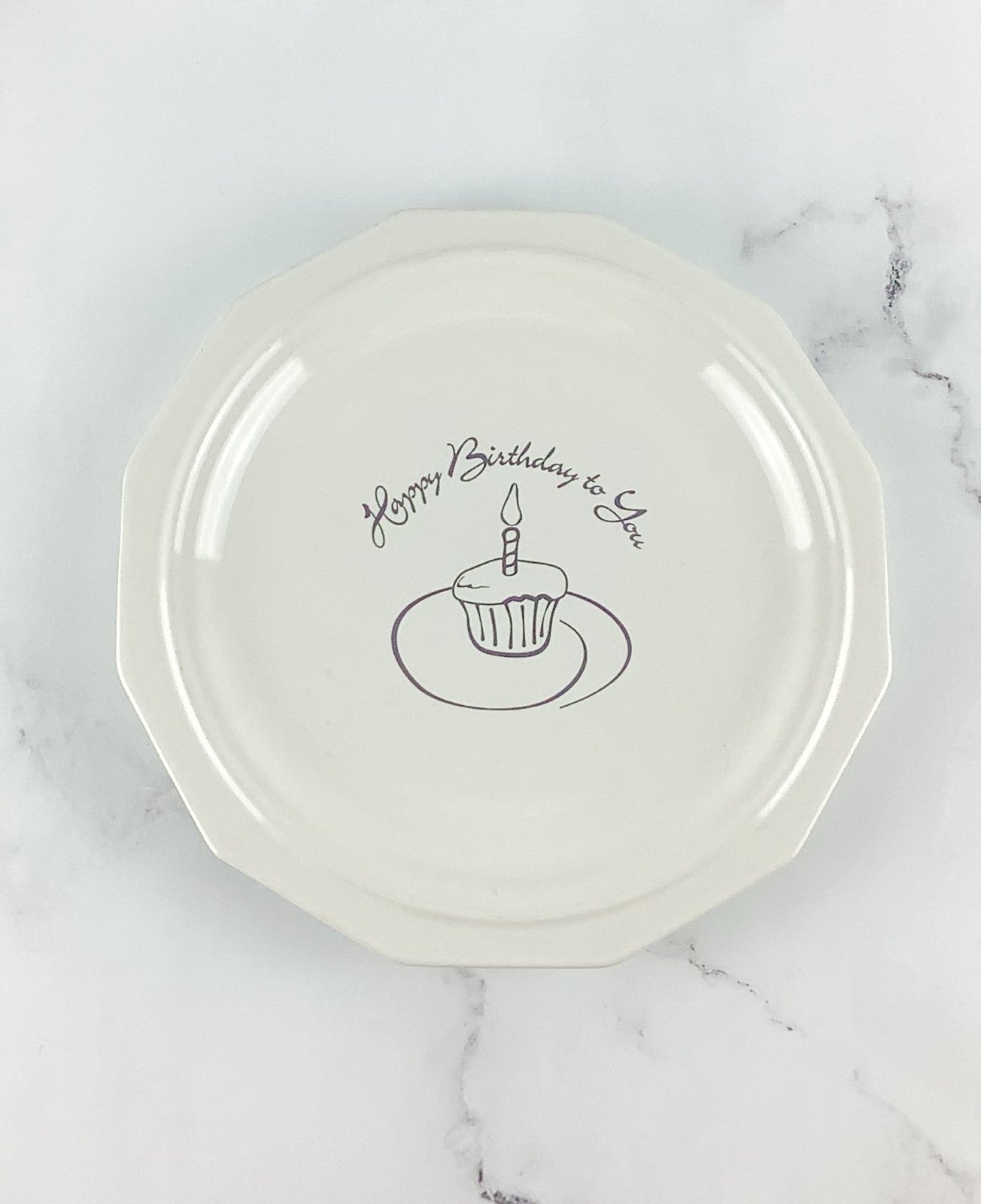 Pfaltzgraff White Happy Birthday Dessert Platter