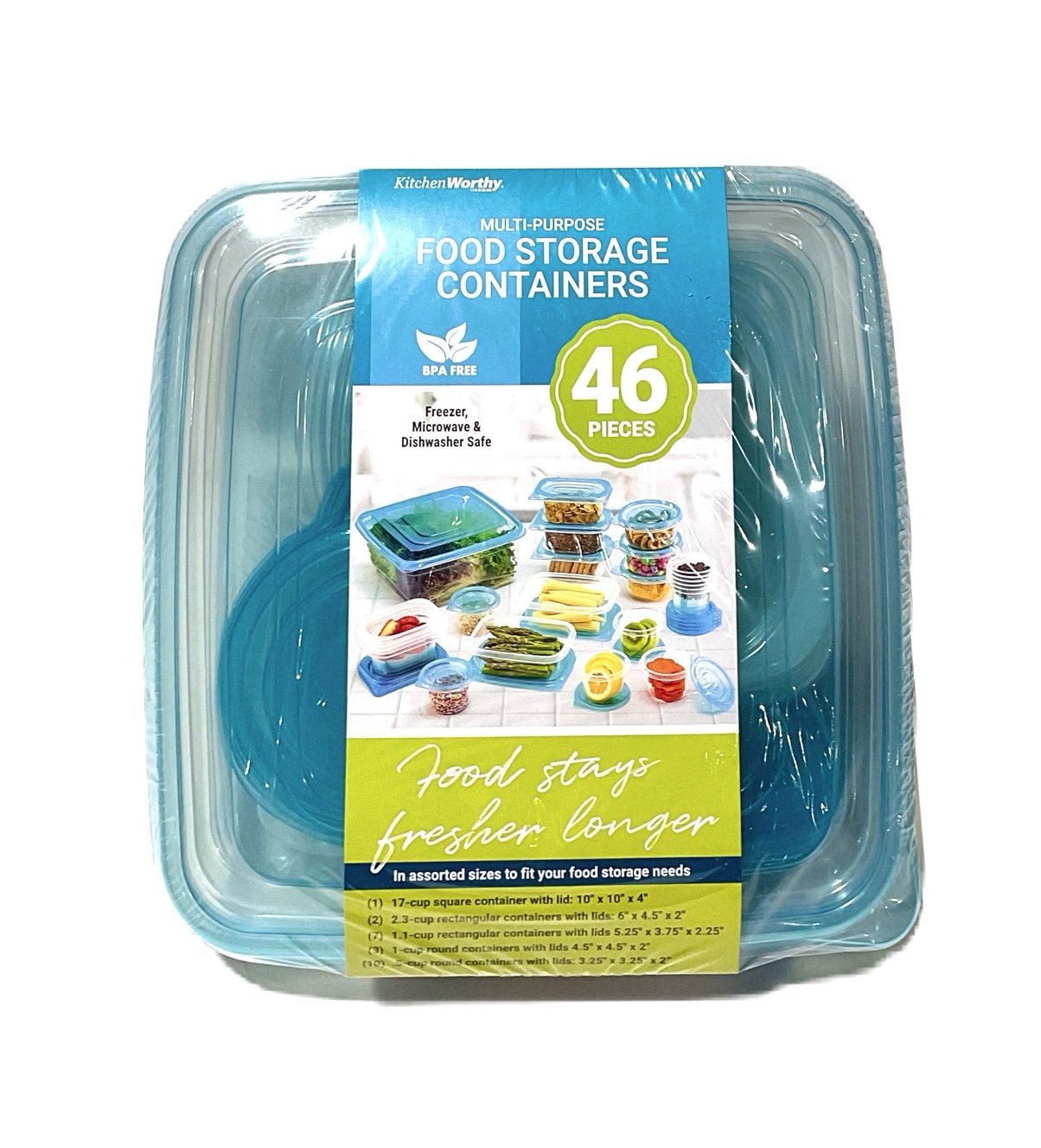 Kitchen Worthy-Multi-Purpose Food Storage Containers (46 Pieces)