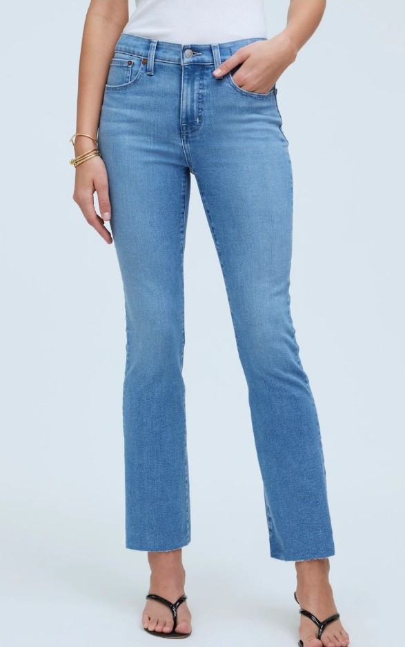 Madewell Mid rise Kickout cropped jeans