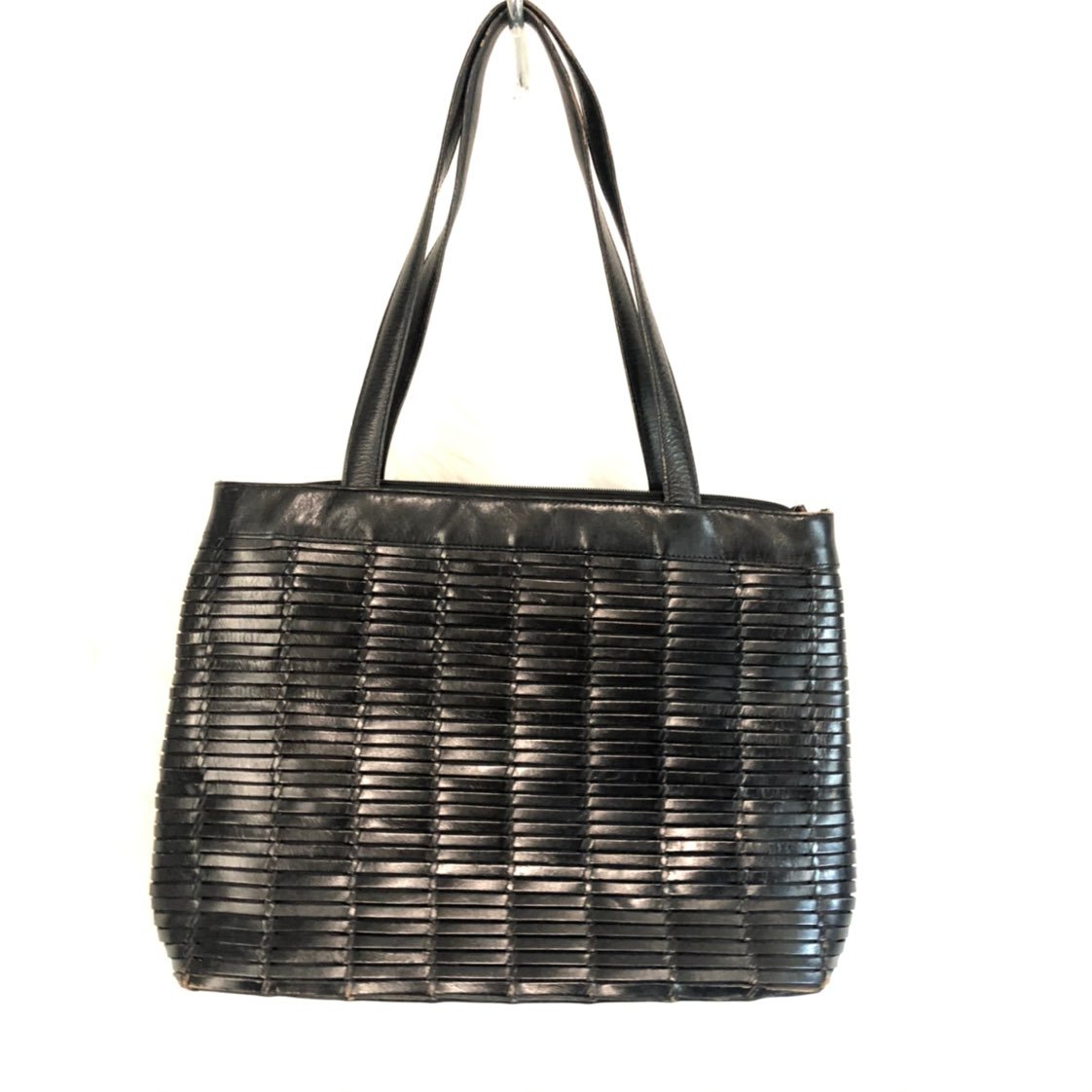 Freeport Studio Black Leather Quilted Ba