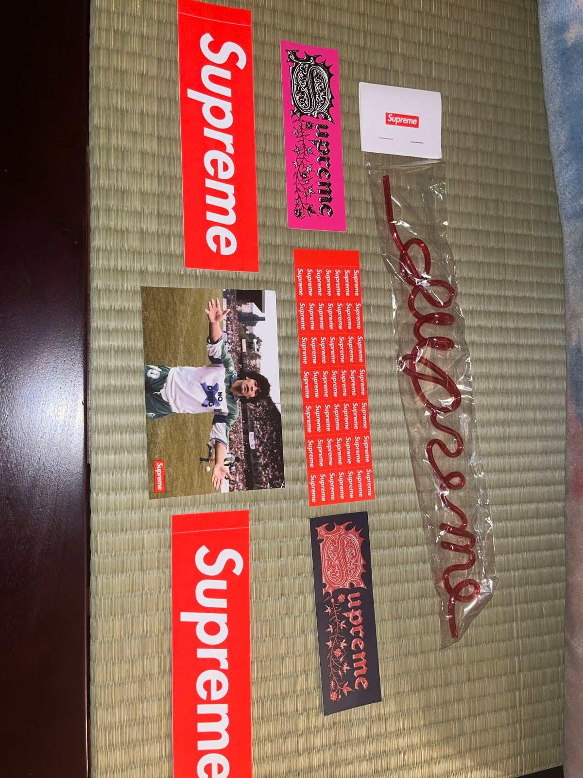 supreme silly straw spring summer 2024 sticker set
