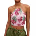 Rachel Zoe Sequin Floral Halter Top