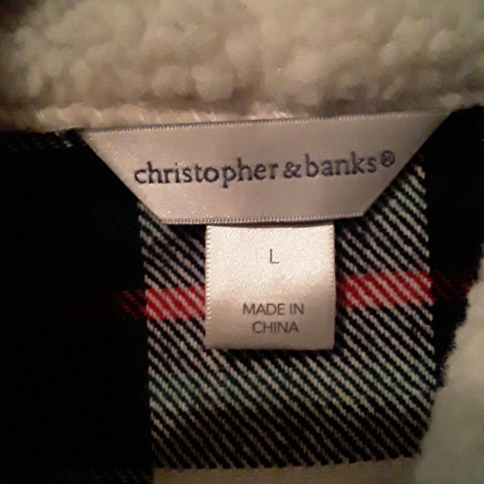 Christopher & banks large Long tie vest
