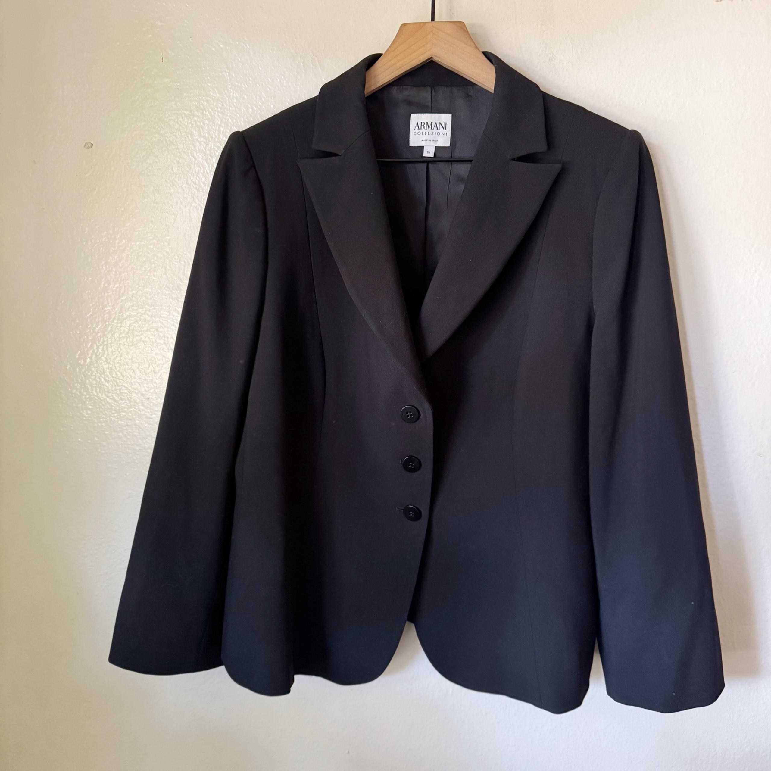 Armani Collezioni | Wool Button Front Blazer