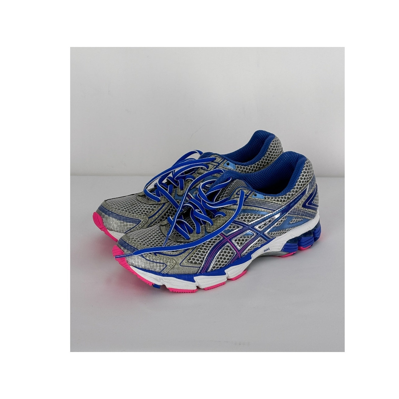Asics Womens Gel GT 1000 T3R6N Silver Running Shoes Sneakers Size 8 Blue