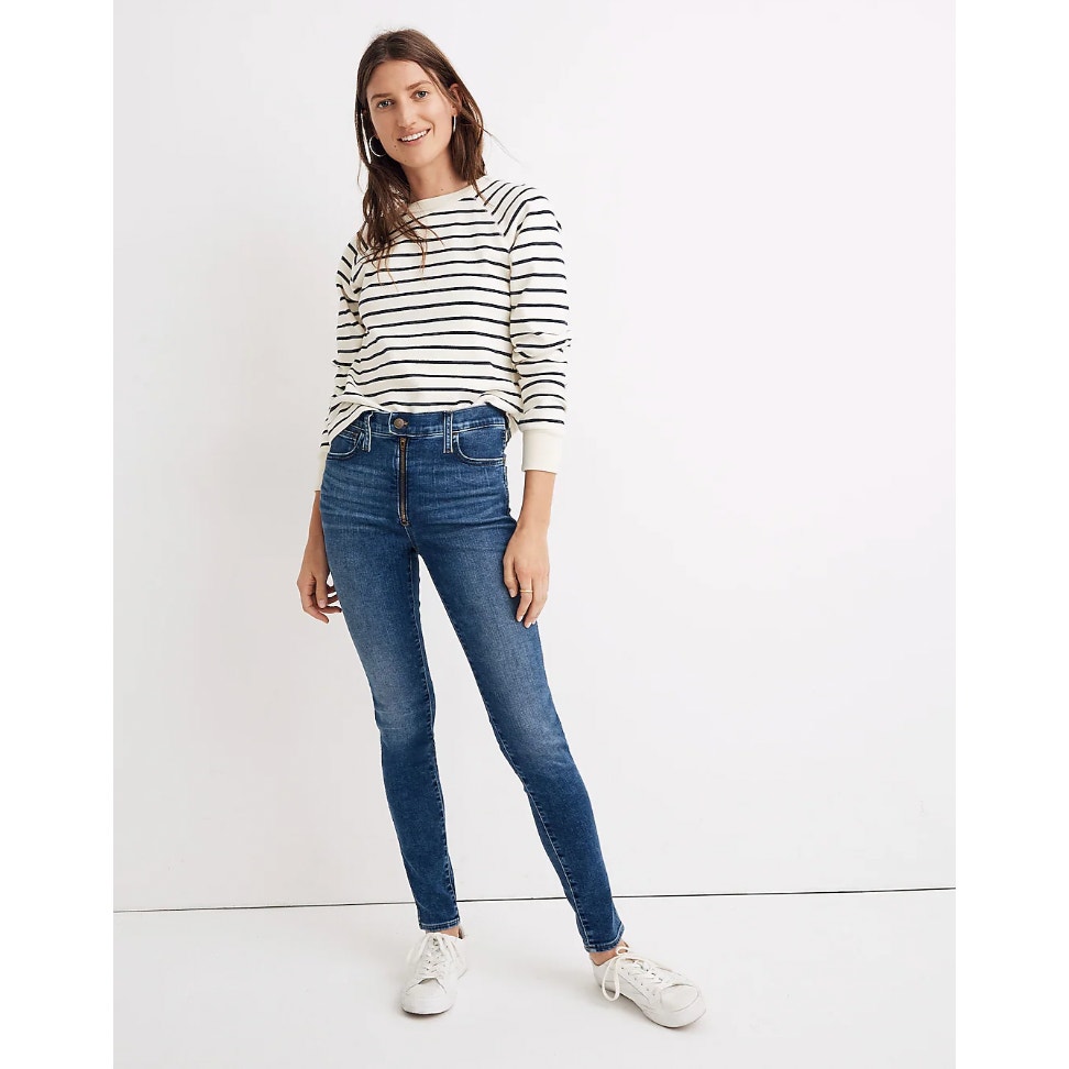 Madewell 10 High-Rise Roadtripper Jeans in Ridgefield Wash: Zip-Front Edition