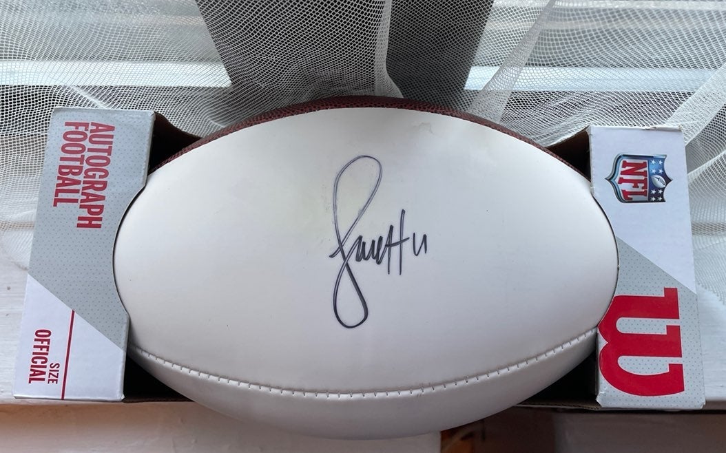 Larry Fitzgerald Autograph Signed Football Wilson NFL