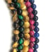 Tiger Eye 6 Strands lot Round 8mm
