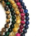 Tiger Eye 6 Strands lot Round 8mm