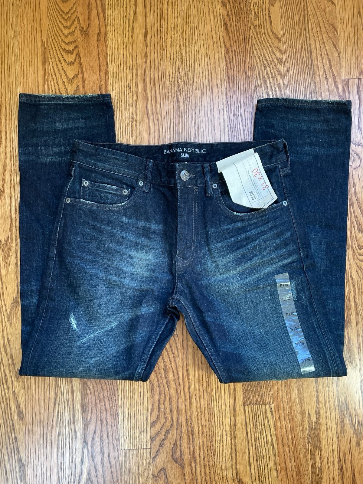 Banana Republic Men's 31/30 Slim Fit Denim Jeans Dark Blue Wash NWT 89