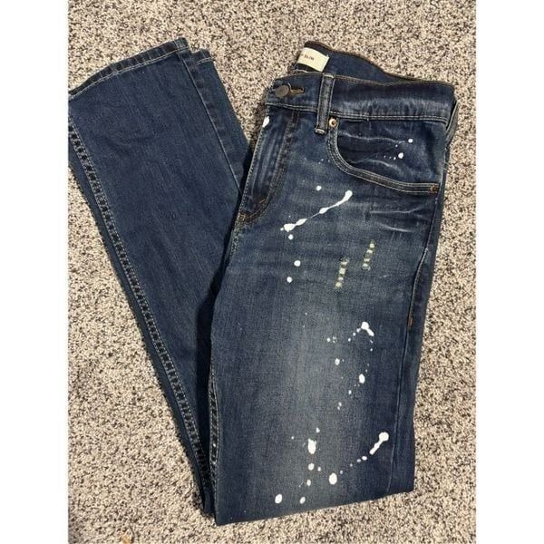 Levis’s 511 Slim Distressed Paint Splash Jeans