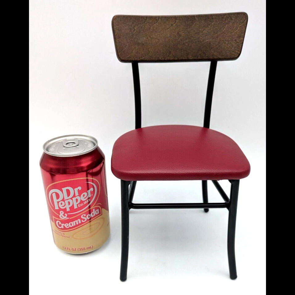 Metal Kitchen Chair Doll Furniture Padded Seat Wood Back