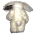 VTG Wondertreats Baby Bunny White Rabbit Plush Doll Porcelain Face Jointed 15”