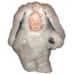 VTG Wondertreats Baby Bunny White Rabbit Plush Doll Porcelain Face Jointed 15”