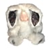 VTG Wondertreats Baby Bunny White Rabbit Plush Doll Porcelain Face Jointed 15”