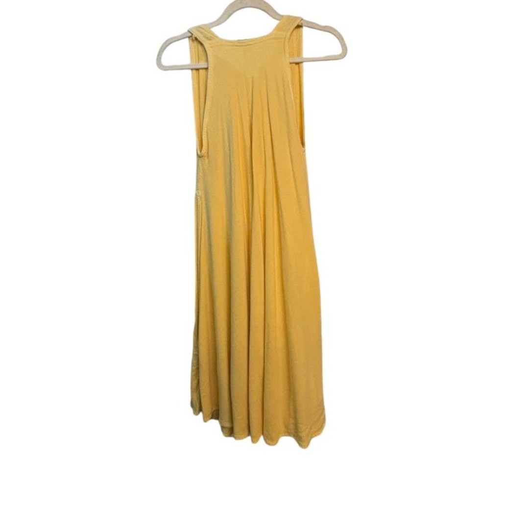 Dairi Fashion Swing Dress Women’s One Size Yellow Lagenlook Layered Knee Length