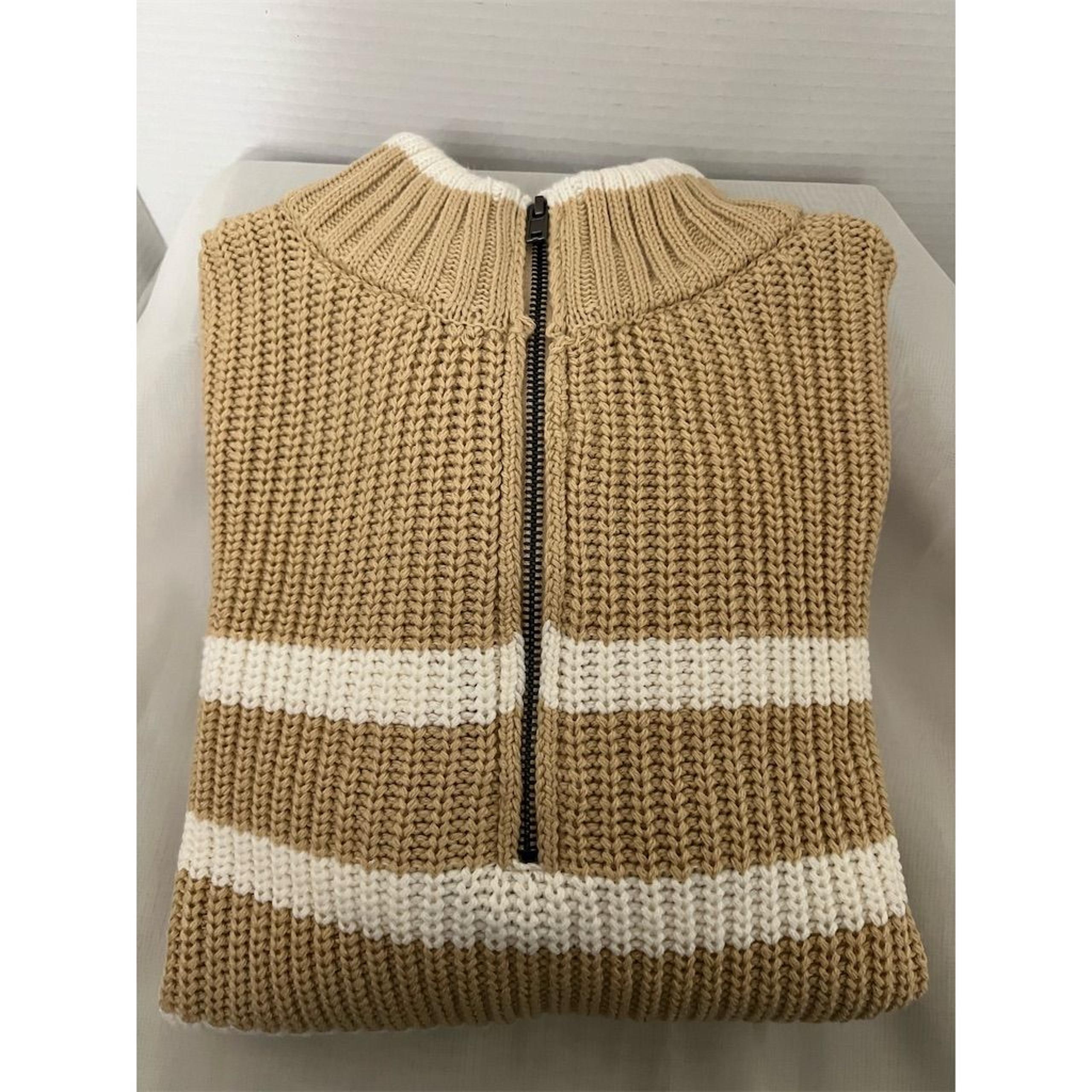 Sanctuary Women's Beige Striped Turtleneck Sweater Size M