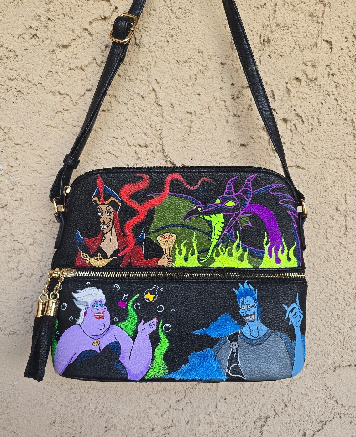 Custom painted villians purse Ursula Jafar Hades Malificent