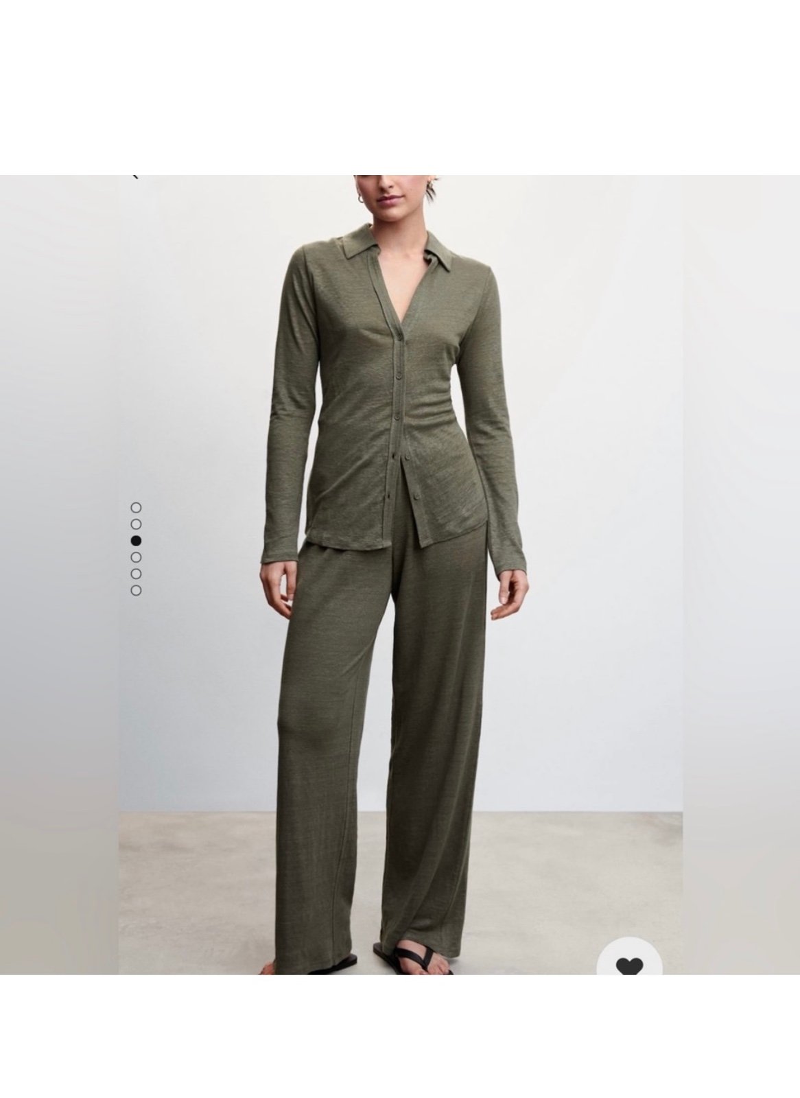 Women Mango 100% Linen Pants Size Small
