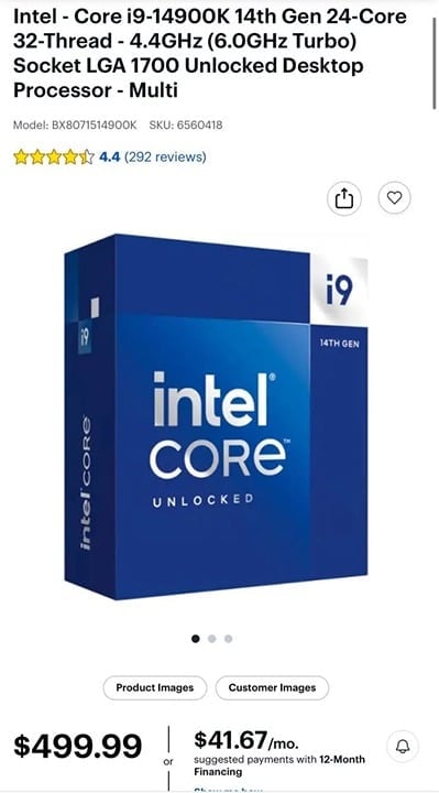✅ Sealed New Intel Core i9-14900K 3.2GHz 24-Cores LGA 1700 CPU Processor