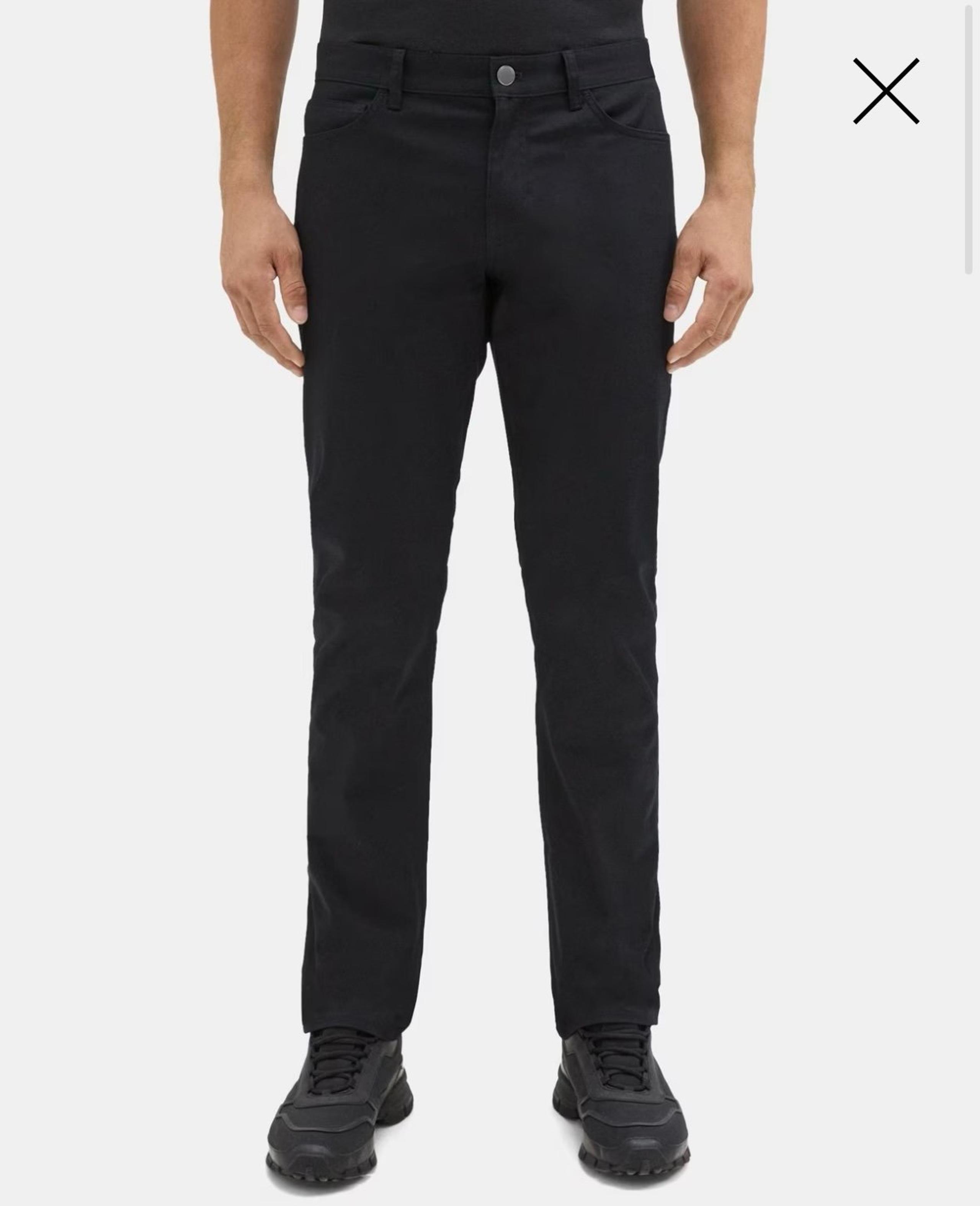 Theory Five-Pocket Pant in Stretch Cotton Twill - Black size 32