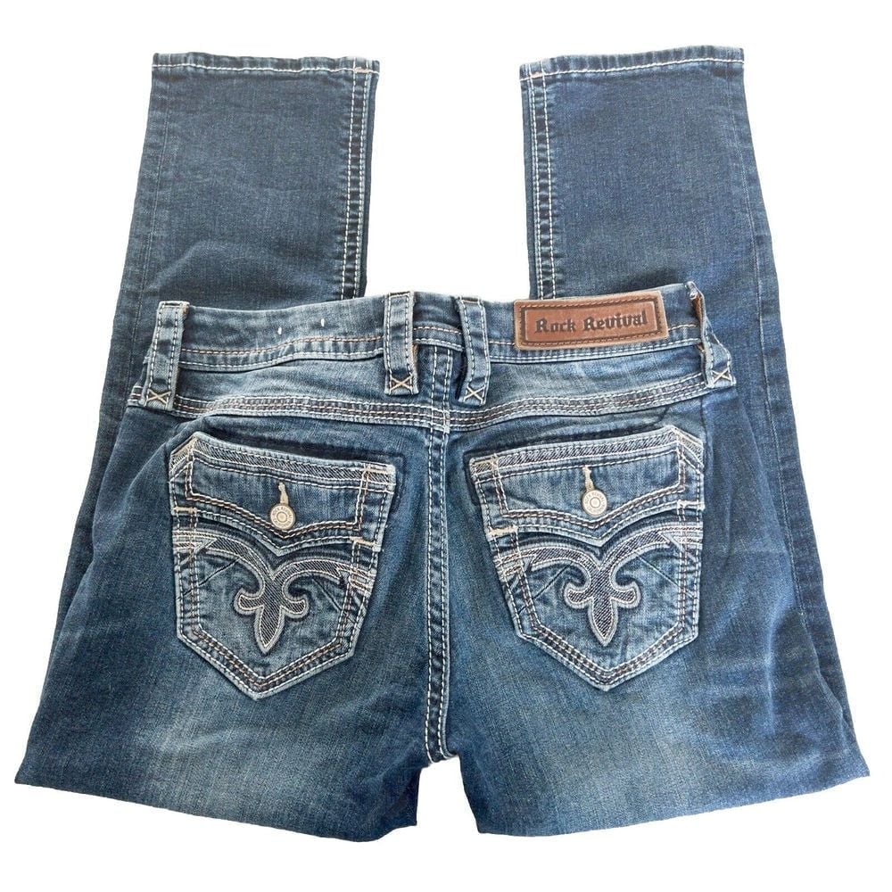 Rock Revival Clair Easy Crop Jeans Womens Size 27