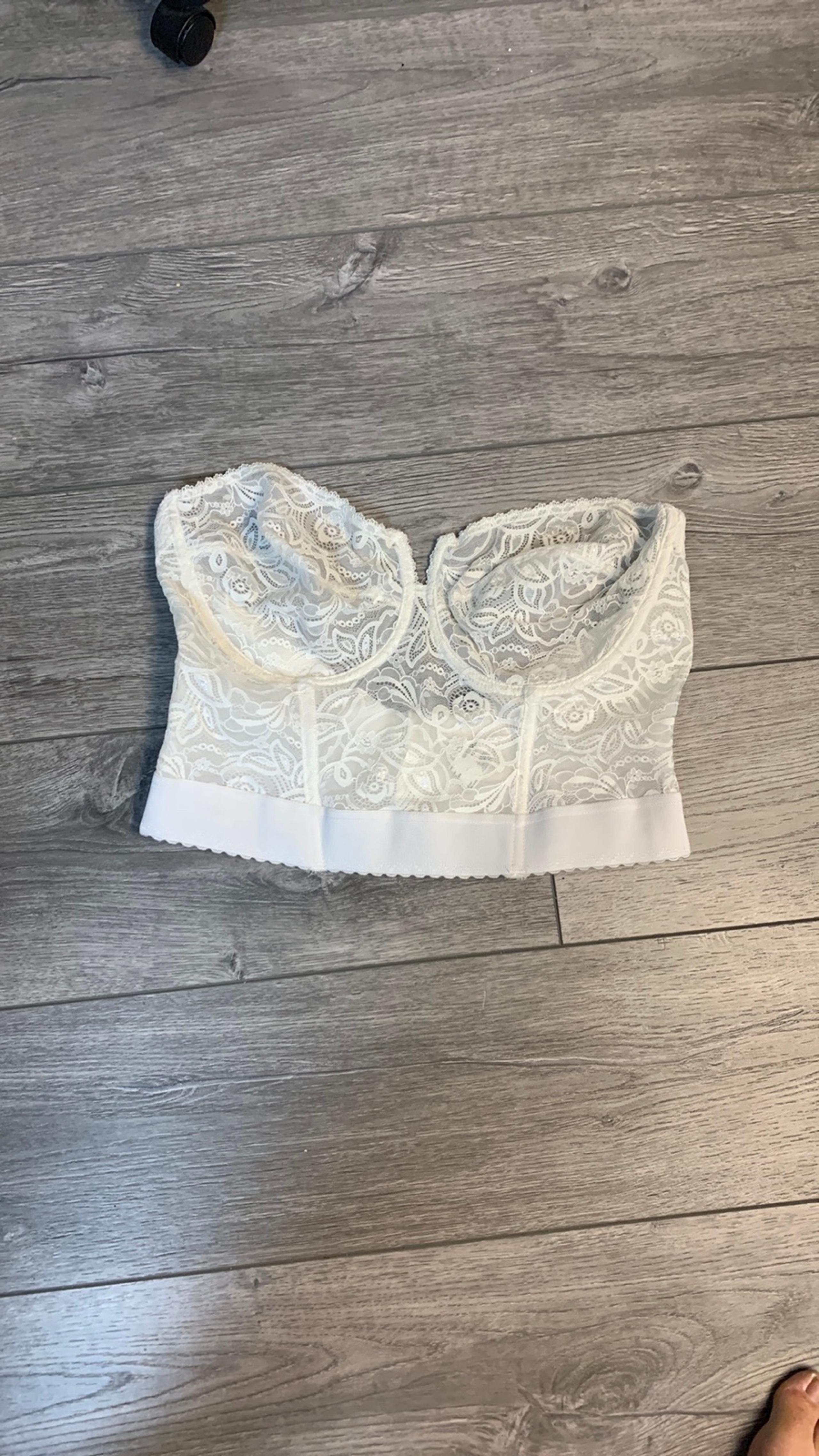 Vintage Adonna White Lace Corset Style Size 42D