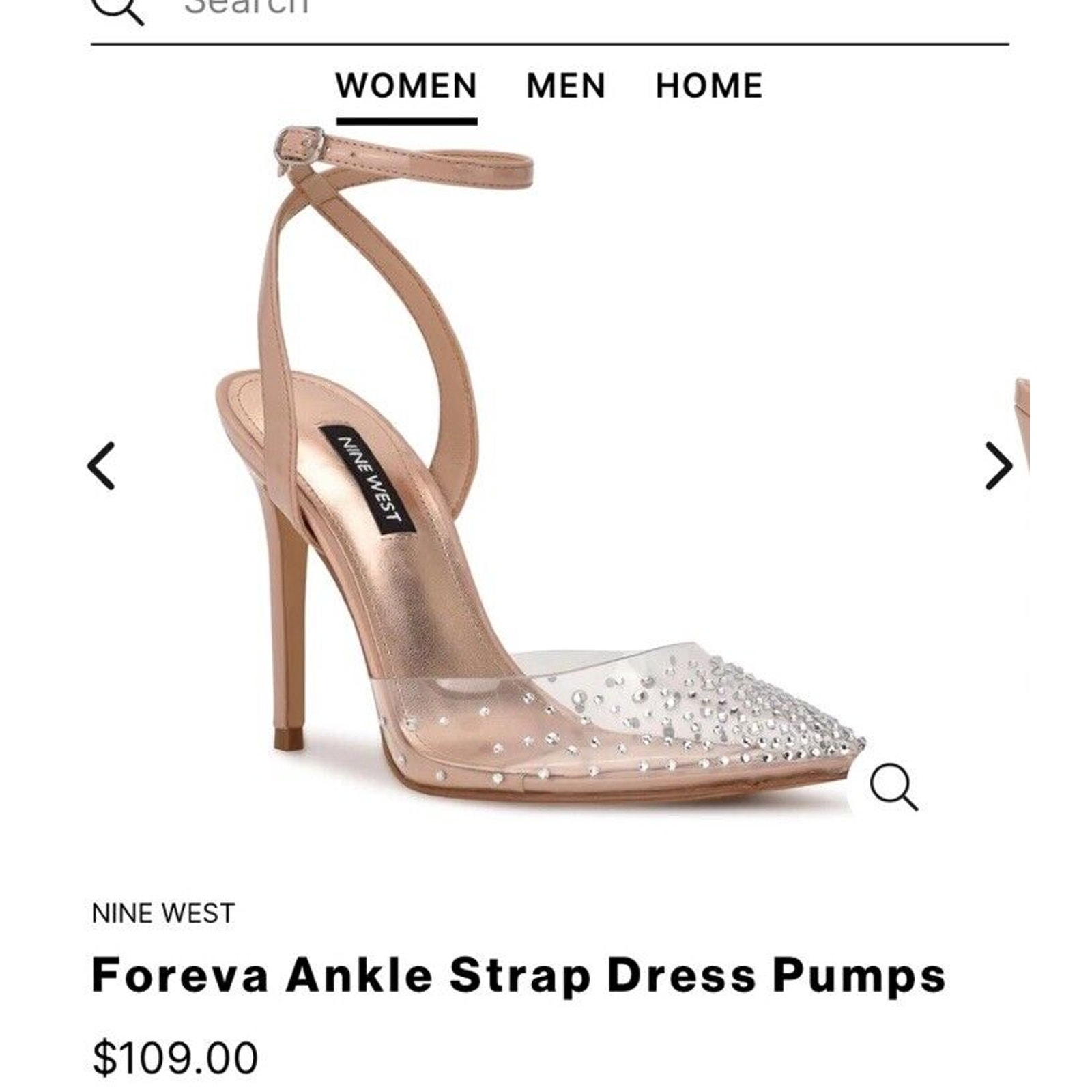 NINE WEST Foreva Ankle Strap Dress Heels