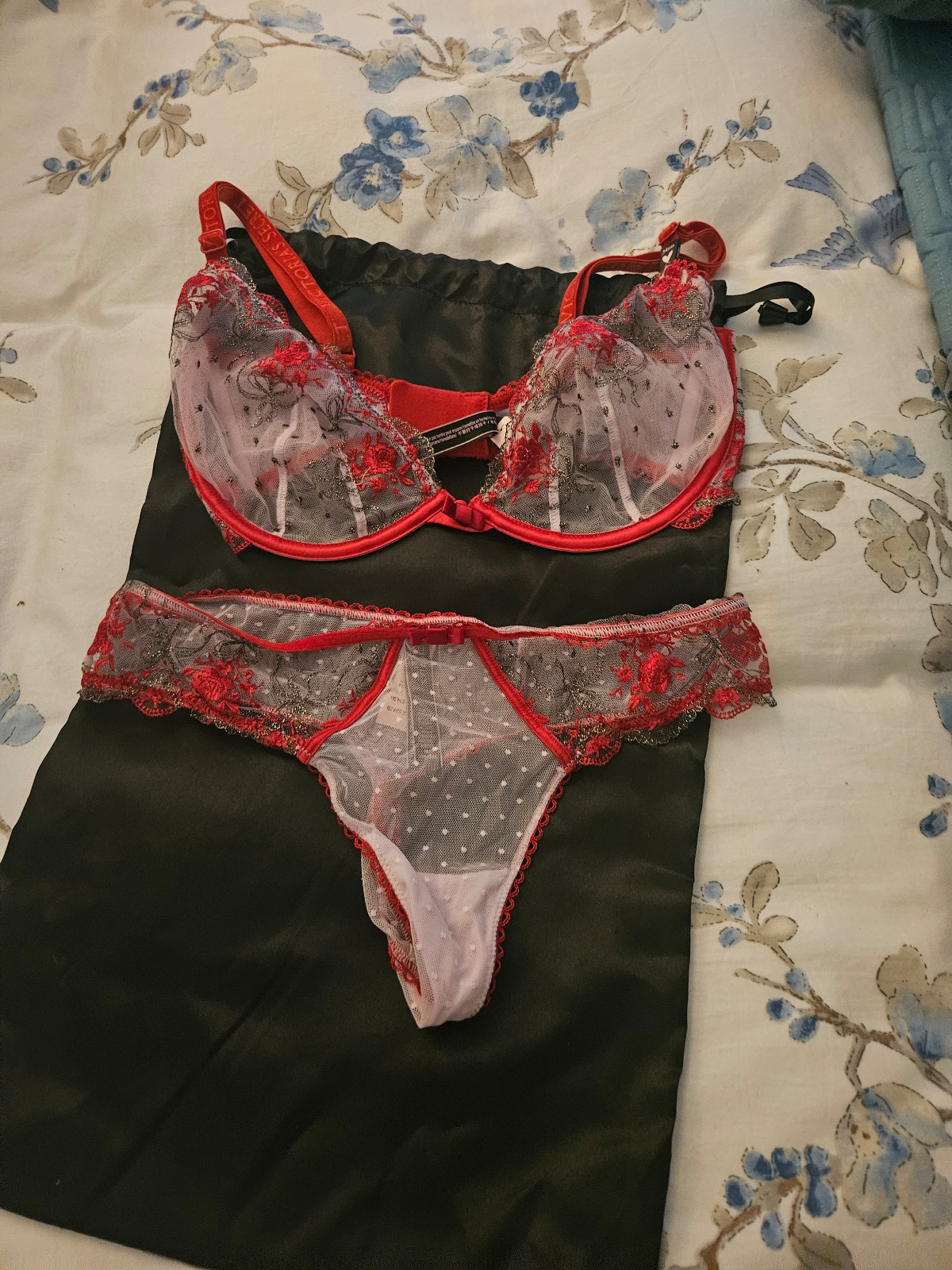 Victoria Secret Red Polka Dot Set