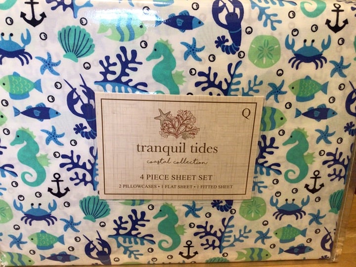 Tranquil Tides Ocean Finds QUEEN Sheet Set