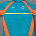 Vintage Miami Dolphins Full Zip Jacket On Field Size Med NFL Football Coat