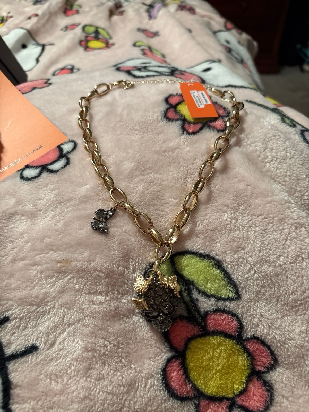 Betsy Johnson skull necklace