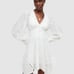 AllSaints Irina Broderie Mini Dress in Chalk White. size US 8 NWOT Brand new w
