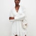 AllSaints Irina Broderie Mini Dress in Chalk White. size US 8 NWOT Brand new w